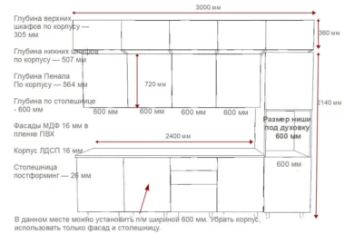 Кухня модульная прямая Тефер А08 фото 4